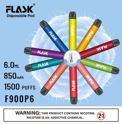 Bobina disponible de la malla de la pluma 1500puffs de Vape de la circulación de aire lisa de F900 P6