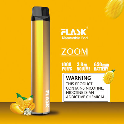 Pluma disponible delgada del vaporizador de la vaina de la batería 1000puffs aprobada por la FDA