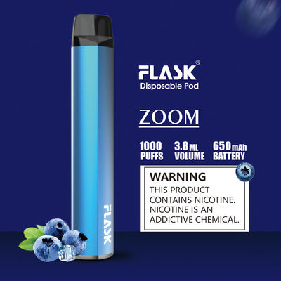 Pluma disponible delgada del vaporizador de la vaina de la batería 1000puffs aprobada por la FDA