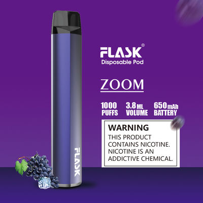 Pluma disponible delgada del vaporizador de la vaina de la batería 1000puffs aprobada por la FDA