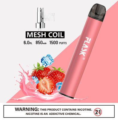 304 sal de acero inoxidable Nic Devices With Mesh Coil de Ecig 1500puffs Smok