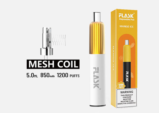 El mango hermético del melocotón condimentó el cigarro electrónico disponible de los soplos de la pluma 1200 del vaporizador