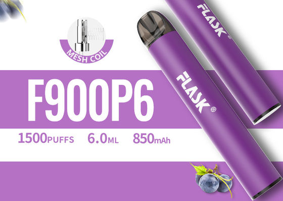 dispositivo disponible de la vaina de 6.0ml Vape, pluma disponible de 1500puffs Vape