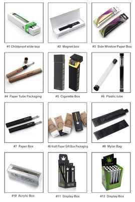 La FCC CMYK hecho a mano dobla las cajas para arriba de empaquetado para la pluma de CBD Vape