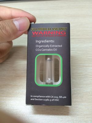 Cartulina plegable de la caja del paquete de Vape del aceite del cartucho del delta 8 THC