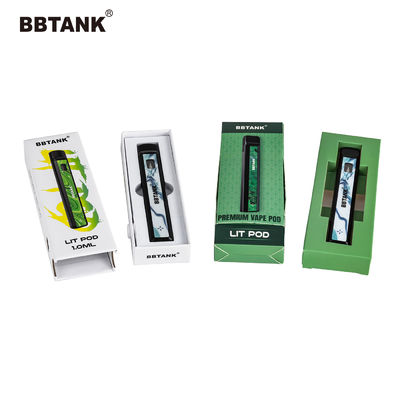 Caja de Art Paper Vape Pen Packaging del delta 9, caja de papel de cartucho de THC