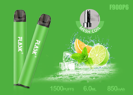 Cartucho de cristal del aceite de Nicosalt el 5% 1500puffs 6.0ml con Mesh Coil
