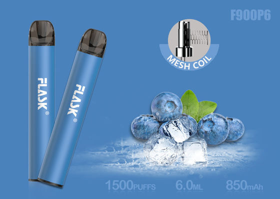 Cartucho de cristal del aceite de Nicosalt el 5% 1500puffs 6.0ml con Mesh Coil