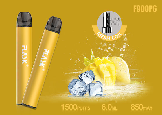Cartucho de cristal del aceite de Nicosalt el 5% 1500puffs 6.0ml con Mesh Coil
