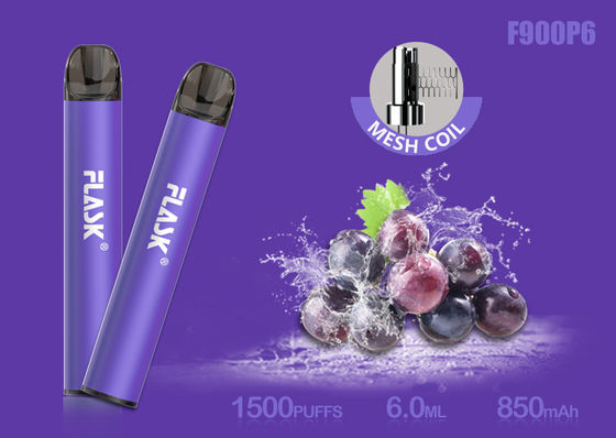 Cartucho de cristal del aceite de Nicosalt el 5% 1500puffs 6.0ml con Mesh Coil
