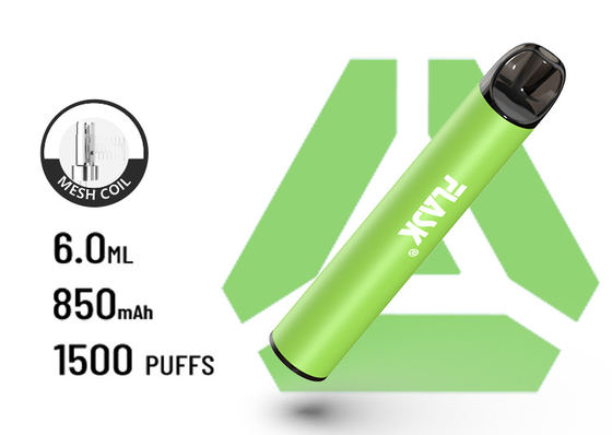 Vaina disponible 6.0ml E Mesh Coil líquido del ODM 1500puff 850mAh Vape del OEM