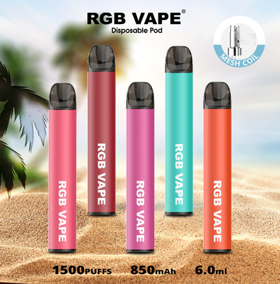 RGBvape SS304 Ecig 1500 dispositivos disponibles del vape del soplo con Mesh Coil