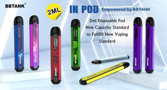 BBTANK EN la vaina de cerámica disponible de Vape de la bobina del dispositivo 2ml de Vape del aceite de destilado de la VAINA THC con los procesos 100% del control de calidad
