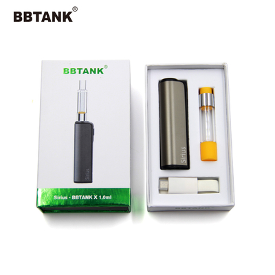 Cartucho de cristal lleno original al por mayor 0.5ml 1,0 de la fábrica de BBTANK 2,0 gramos, 510 hilo, aceite de la viscosidad de la amplia gama del ajuste