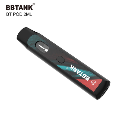 El botón disponible de encargo del dispositivo 2ml de THC Vape precalienta la bobina de cerámica de la función ninguna obstrucción