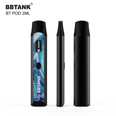 El botón disponible de encargo del dispositivo 2ml de THC Vape precalienta la bobina de cerámica de la función ninguna obstrucción